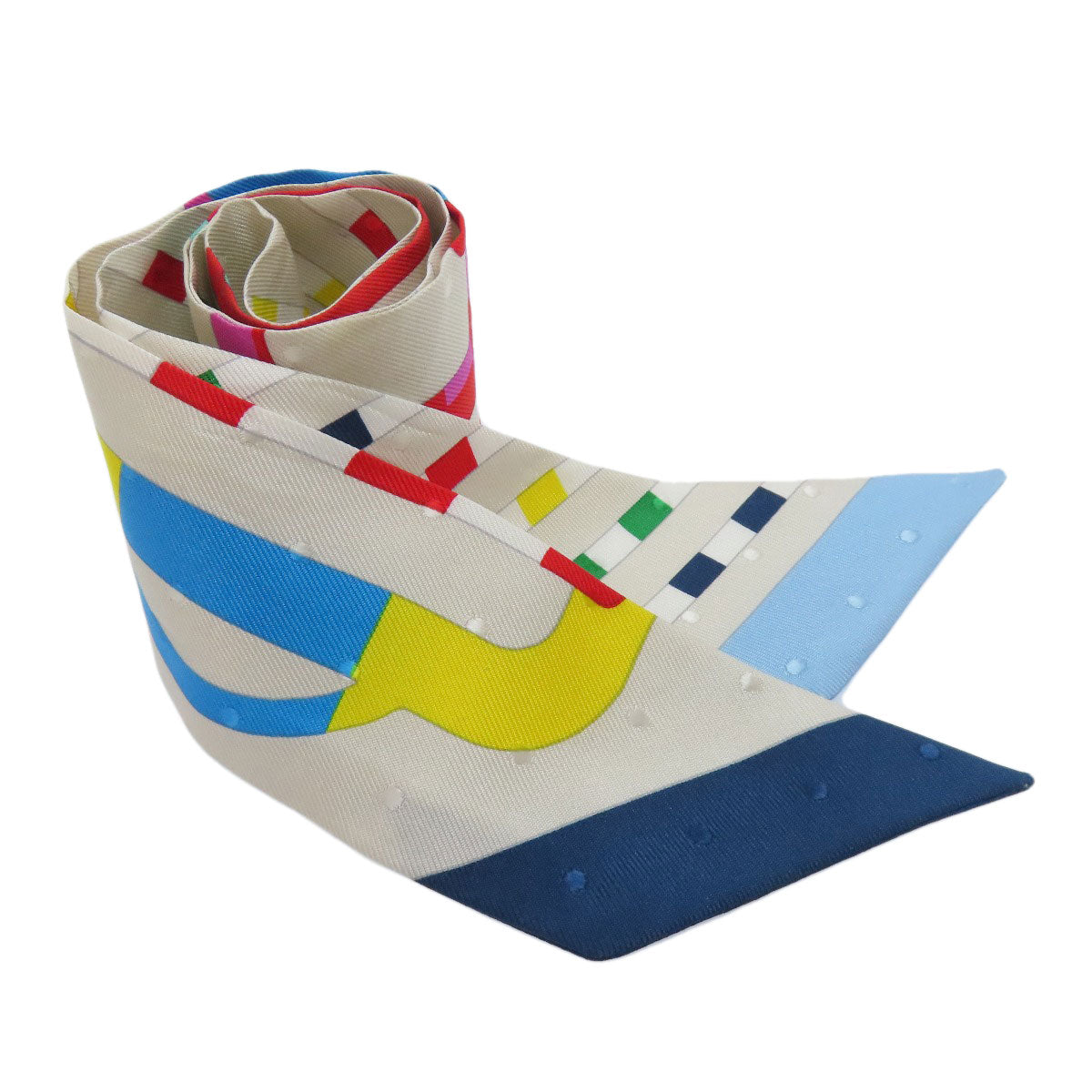 HERMES scarf silk beige Twilly