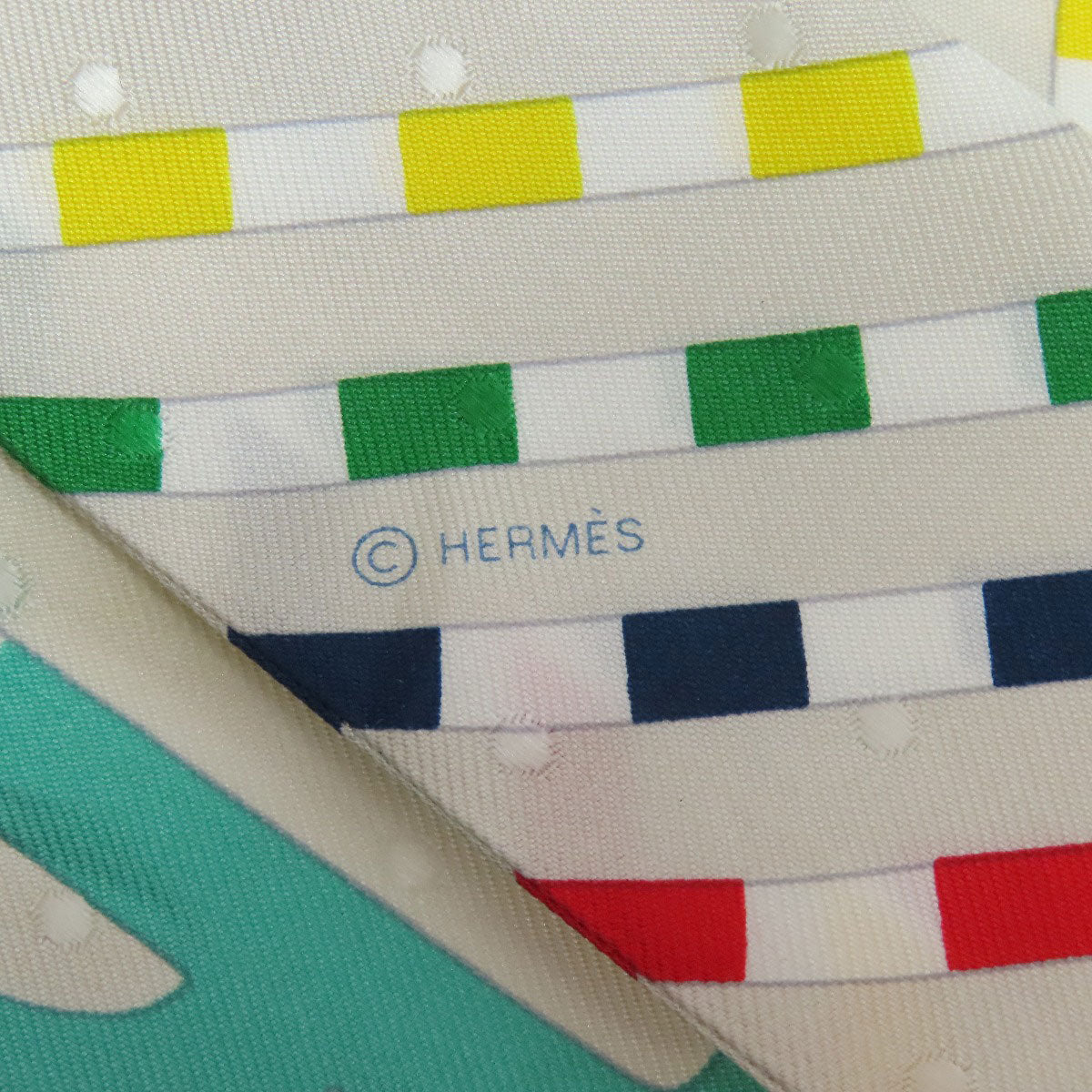 HERMES scarf silk beige Twilly