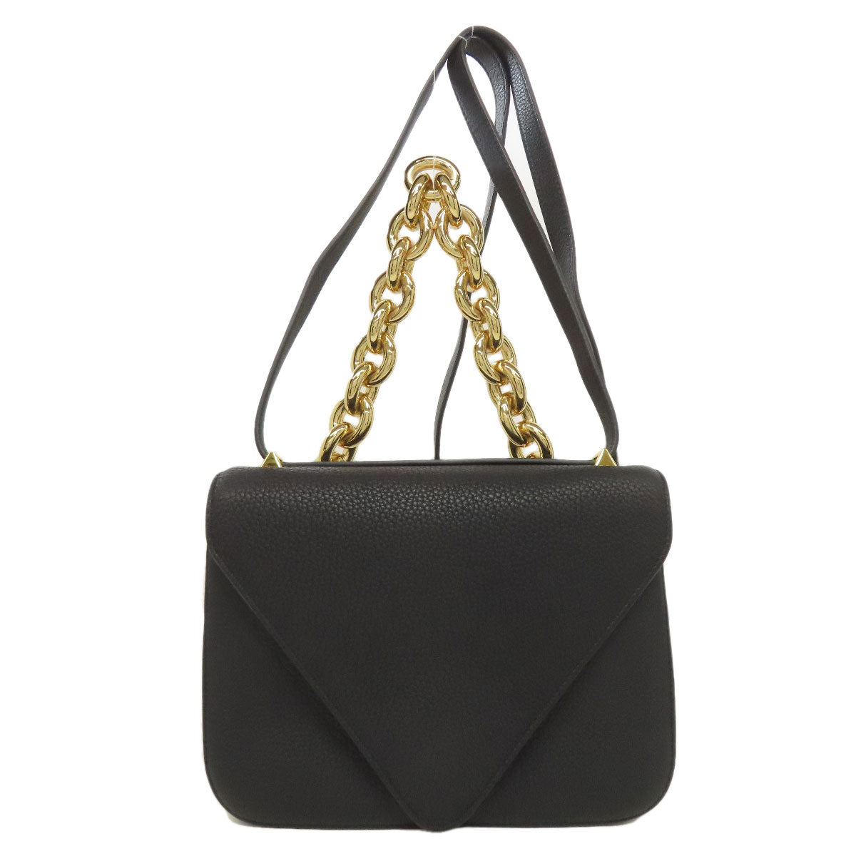 BOTTEGAVENETA Handbag Calfskin black Mount Envelope 2WAY