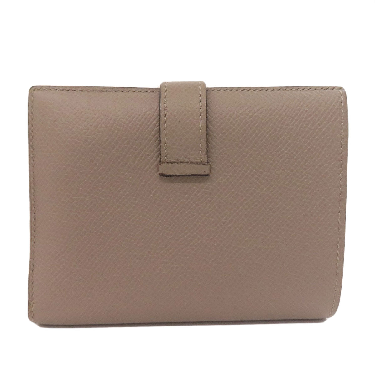 HERMES Bifold Wallet Epsom gray Bearn Compact SilverMetal