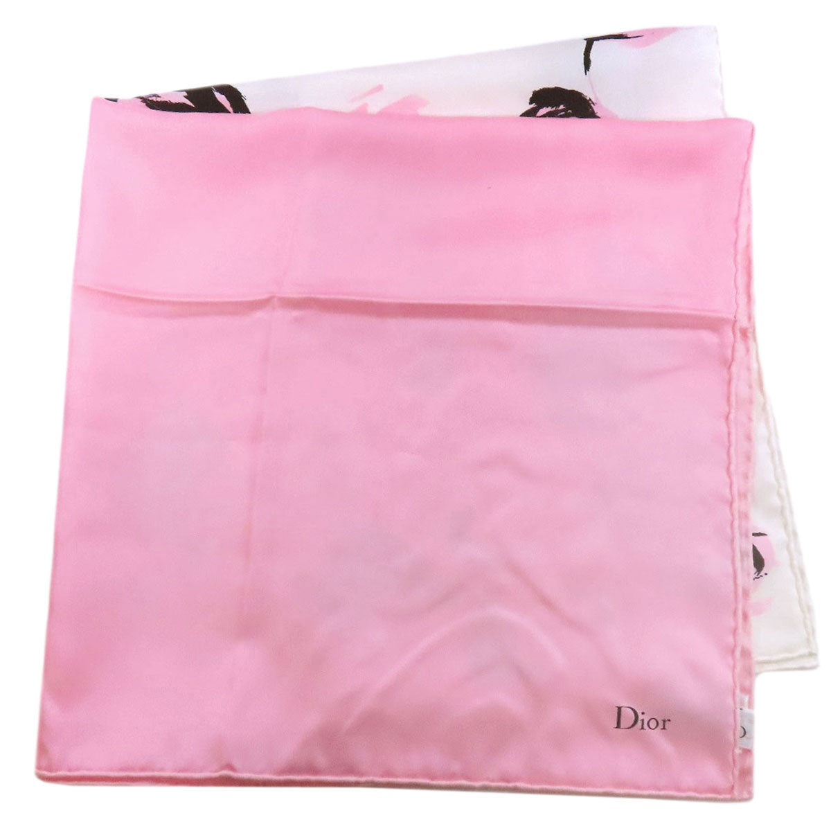 Christian Dior scarf silk pink flower pattern