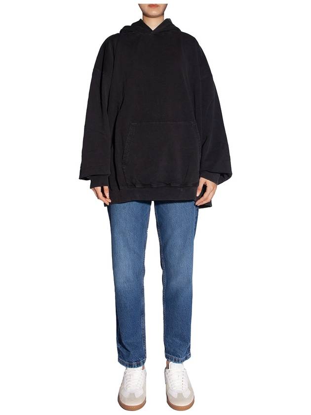 Luxury Balenciaga Trending 2025 Back Logo Hooded Top Black