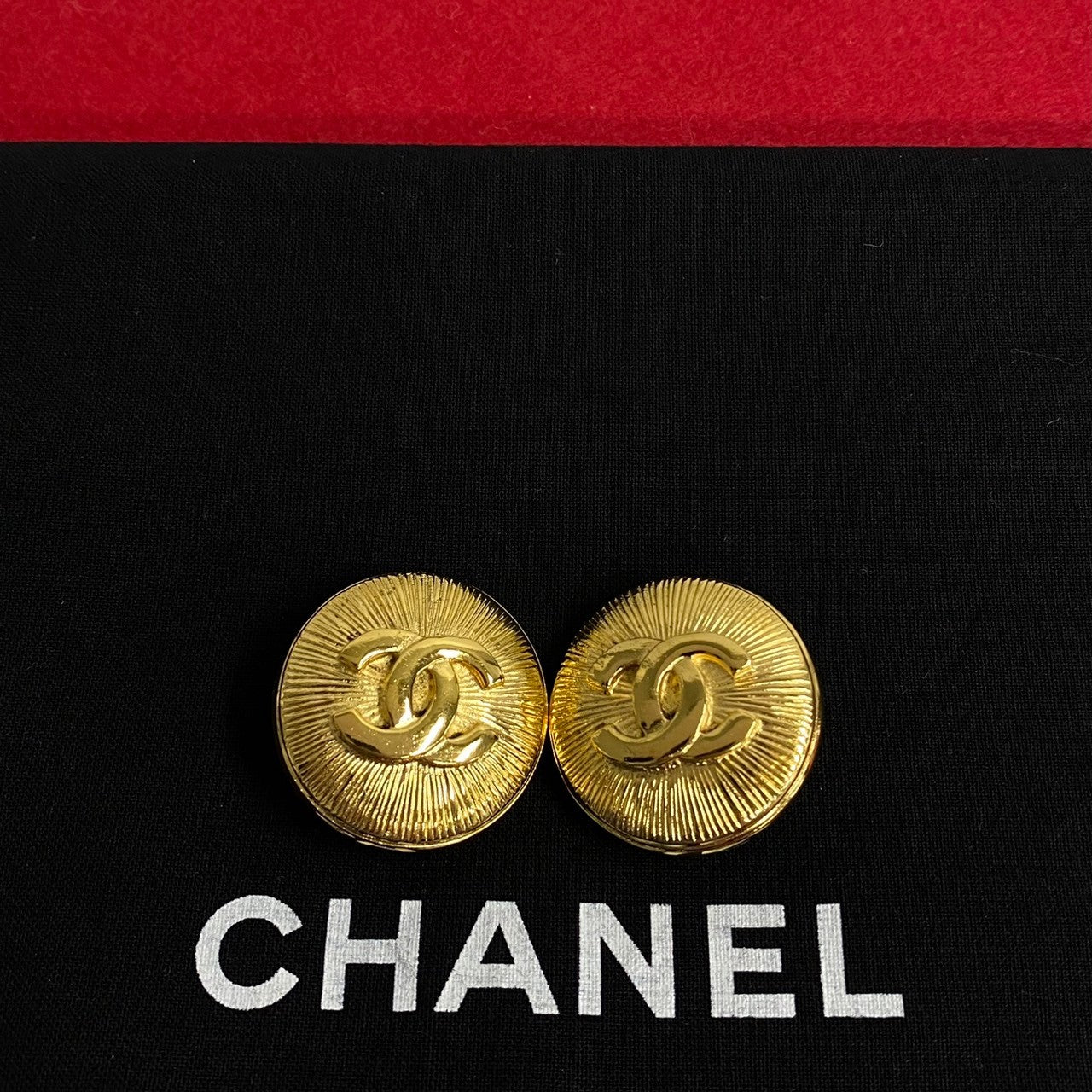 CHANEL Earring Gold Plated gold COCO Mark Women