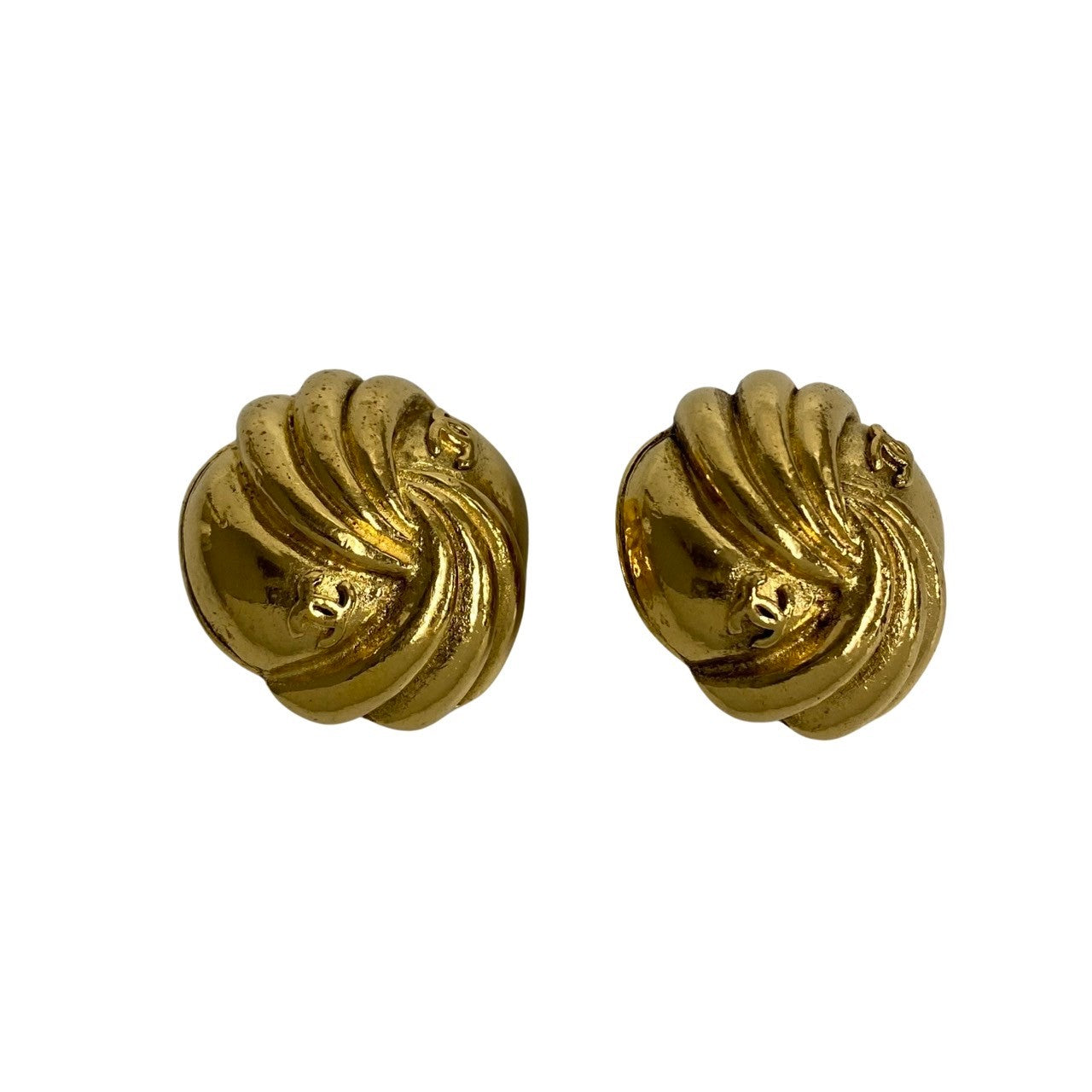 CHANEL Earring Gold Plated gold COCO Mark motif Women