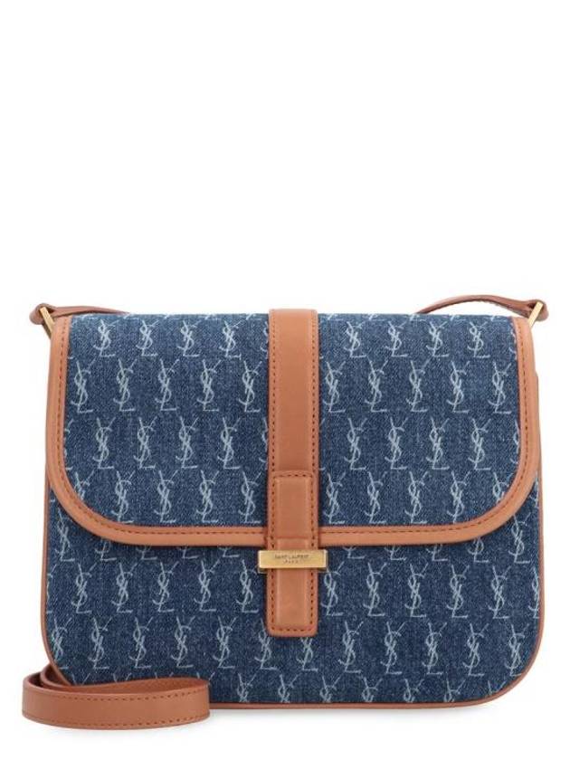 Luxury Saint Laurent Trending 2025 Small Monogram All Over Satchel Cross Bag Navy