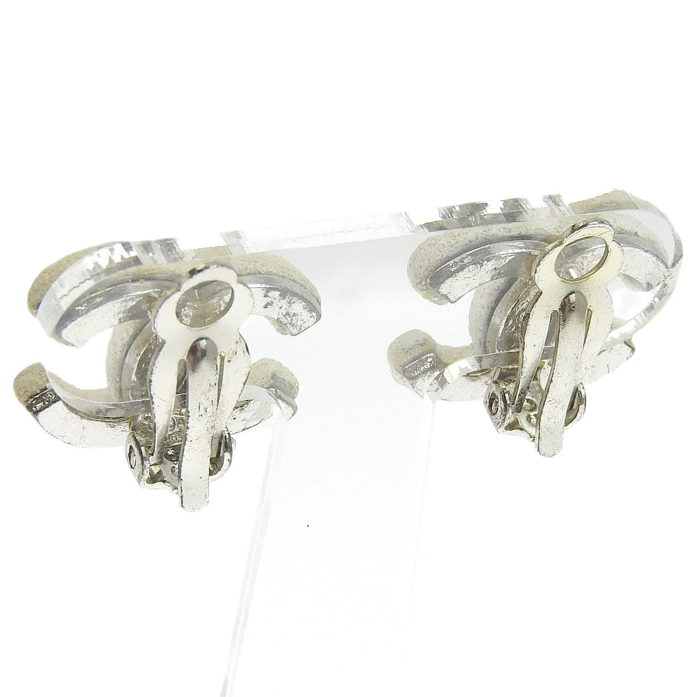CHANEL Earring metallic White COCO Mark Women