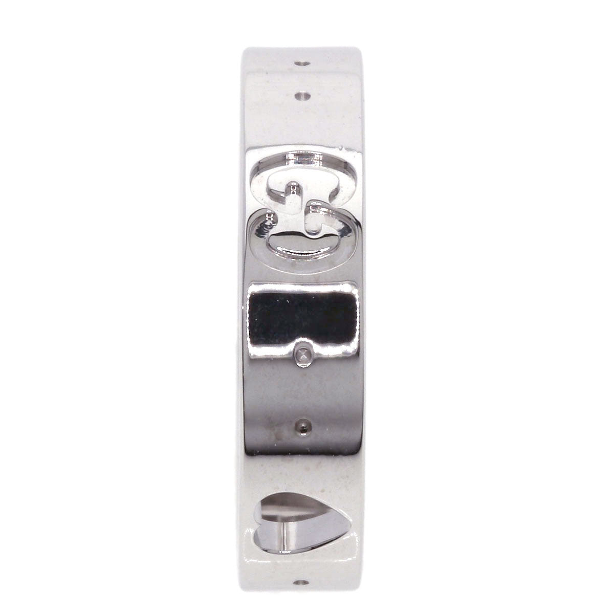 GUCCI Ring K18WG Silver Icon Amor # 7