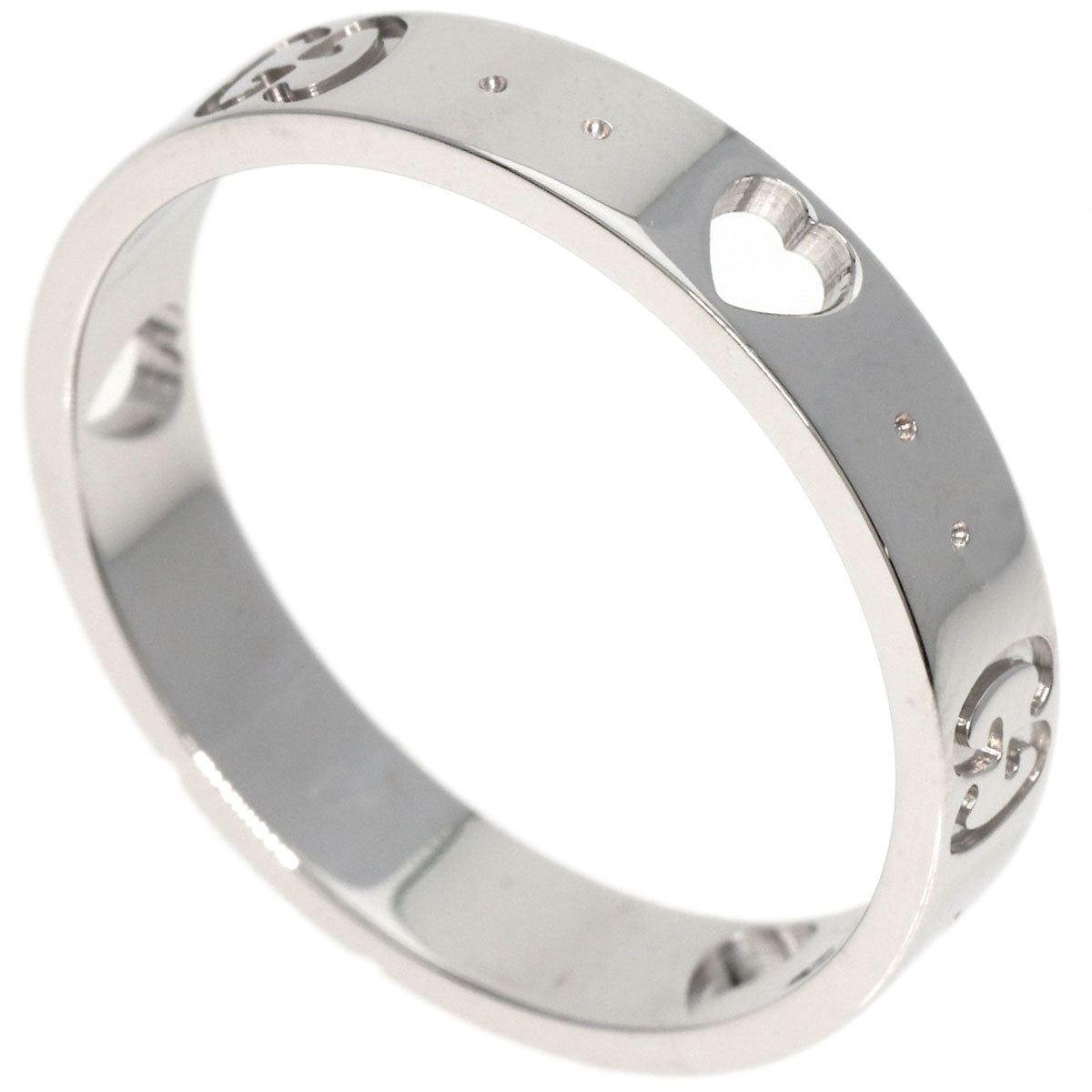 GUCCI Ring K18WG Silver Icon Amor #17