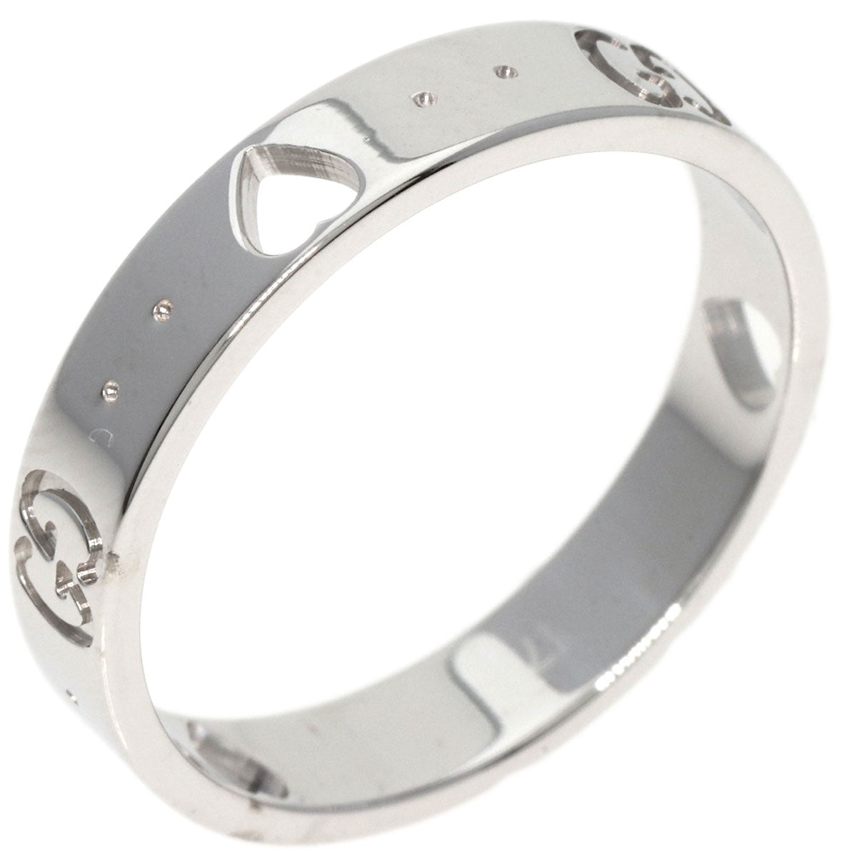 GUCCI Ring K18WG Silver Icon Amor #17