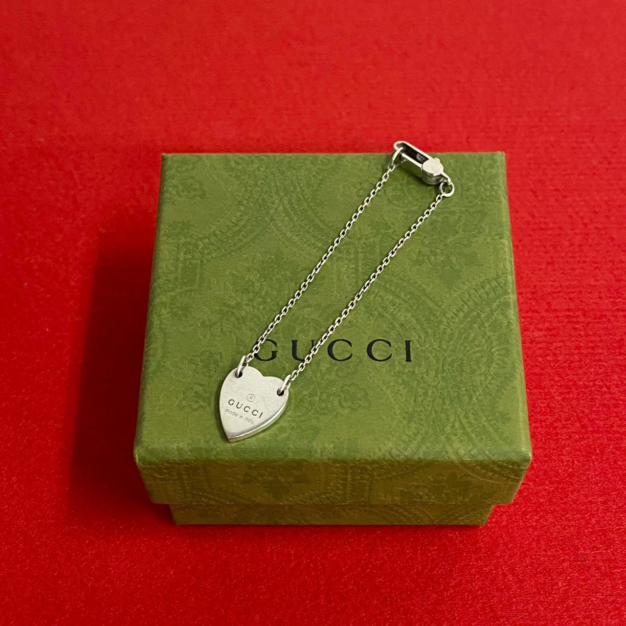 GUCCI bracelet 223513 Silver925 Silver Heart tag Women