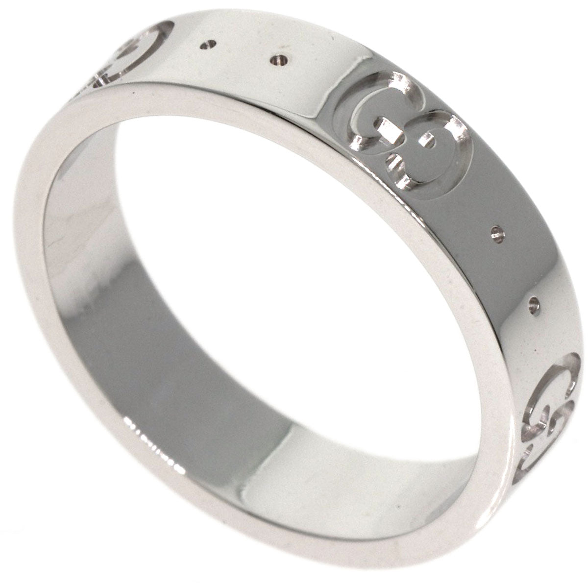GUCCI Ring K18WG Silver Icon # 6