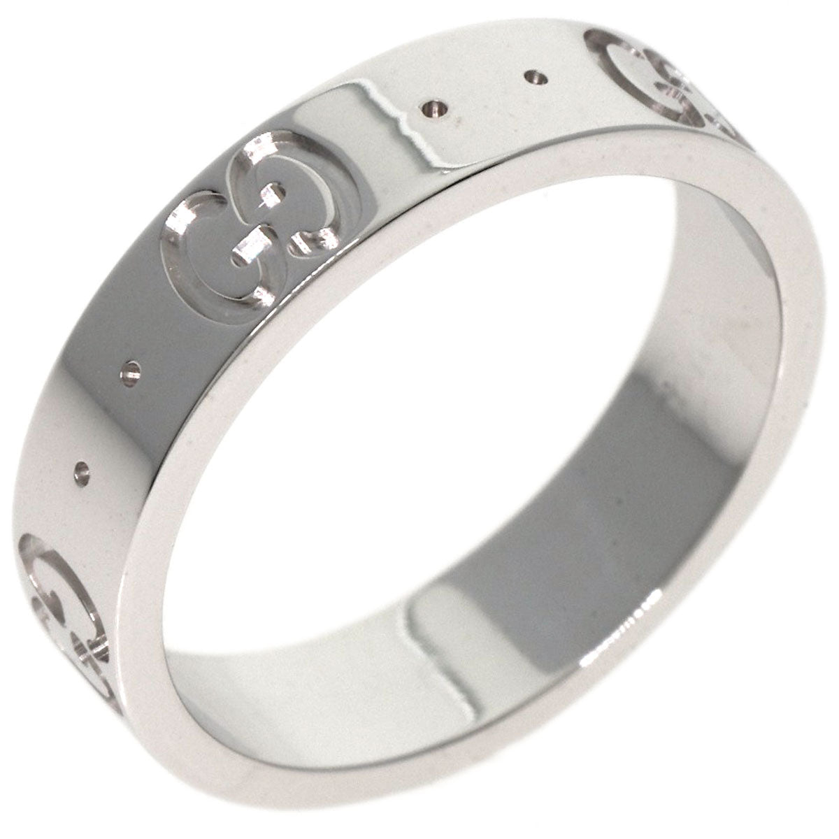 GUCCI Ring K18WG Silver Icon # 6