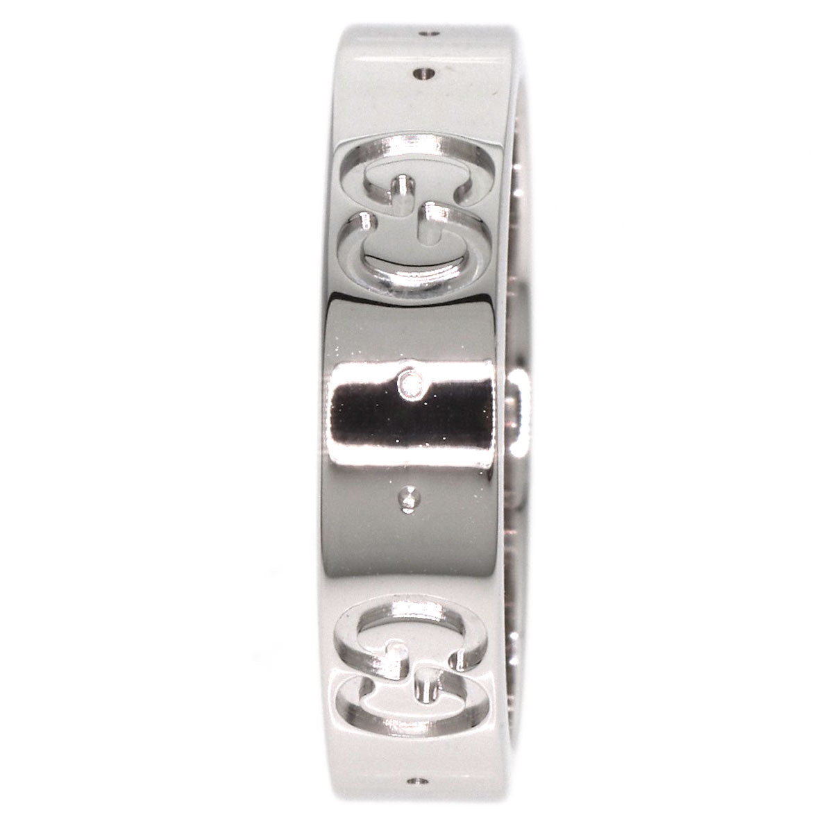 GUCCI Ring K18WG Silver Icon # 6