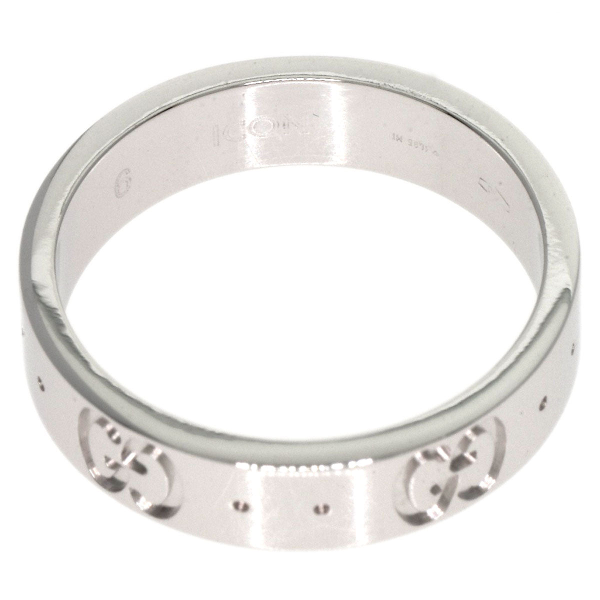 GUCCI Ring K18WG Silver Icon # 6