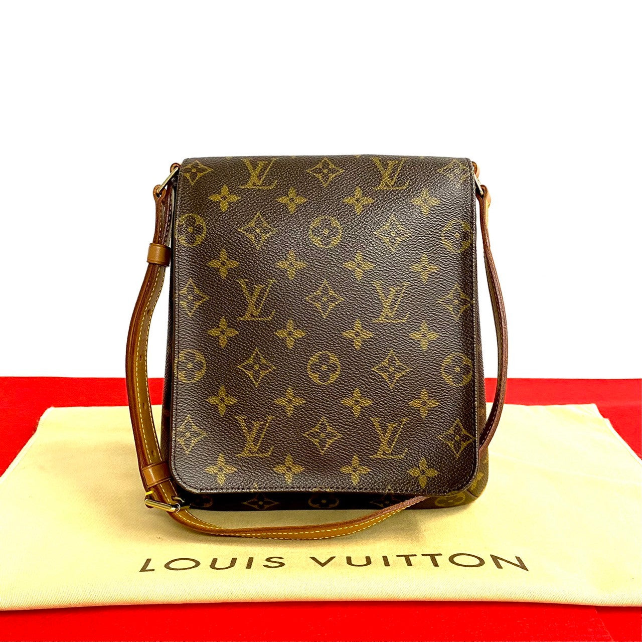 LOUIS VUITTON Shoulder Bag M51258 Leather, PVC Brown Monogram Musette Salsa Women