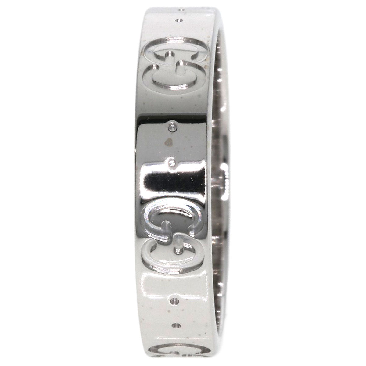 GUCCI Ring K18WG Silver Icon # 11