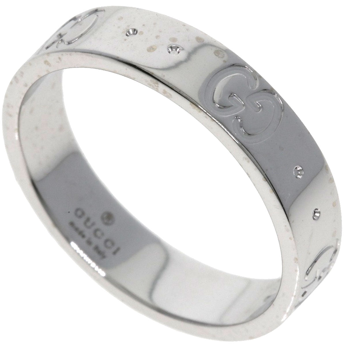 GUCCI Ring K18WG Silver Icon # 9