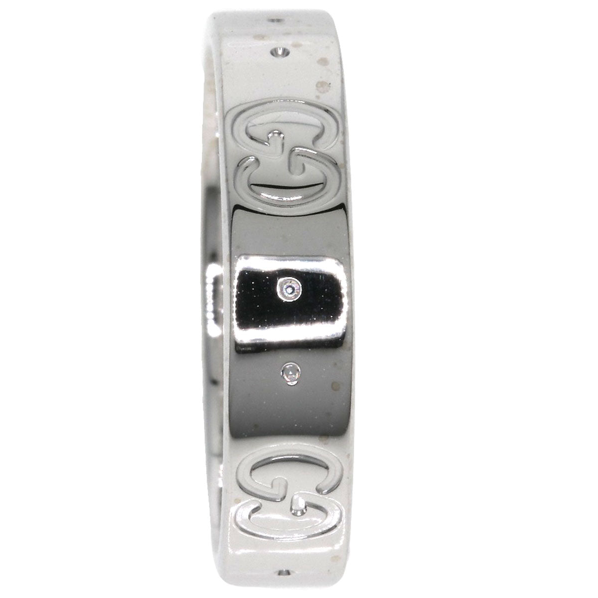 GUCCI Ring K18WG Silver Icon # 9