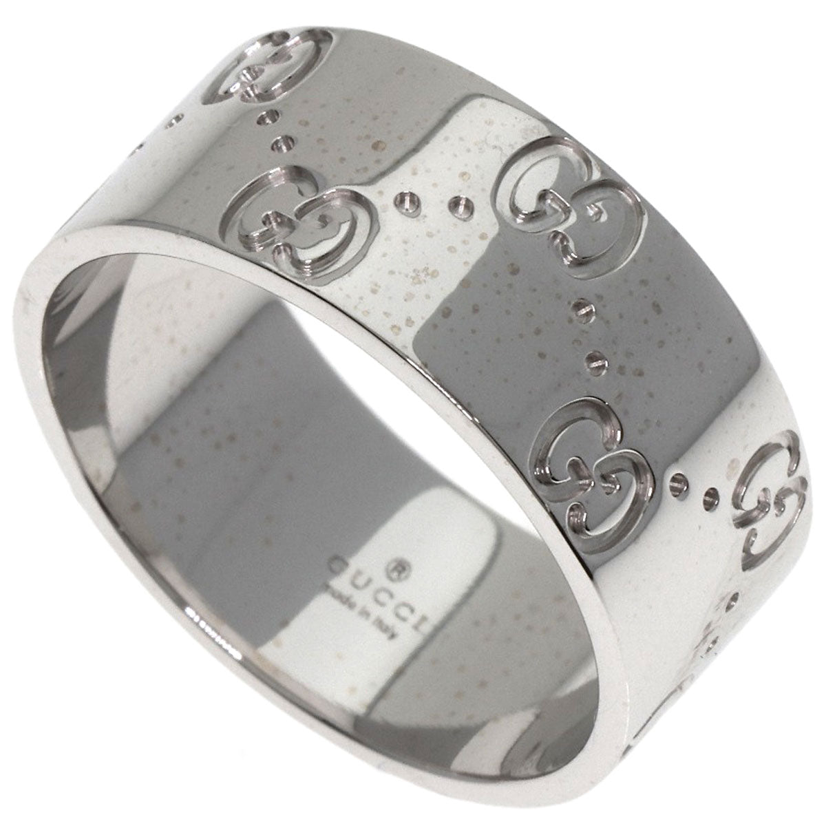 GUCCI Ring K18WG Silver Icon Wide #20