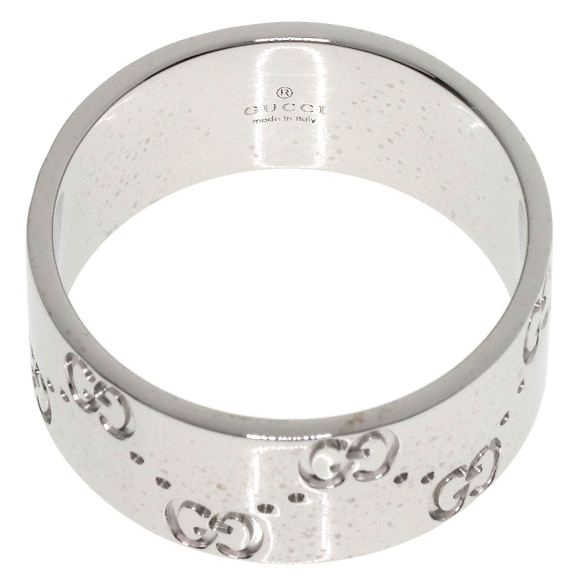 GUCCI Ring K18WG Silver Icon Wide #20