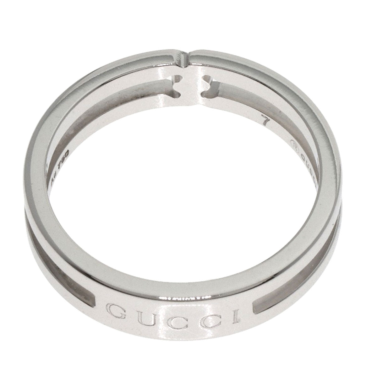 GUCCI Ring K18WG Silver Infinity #7