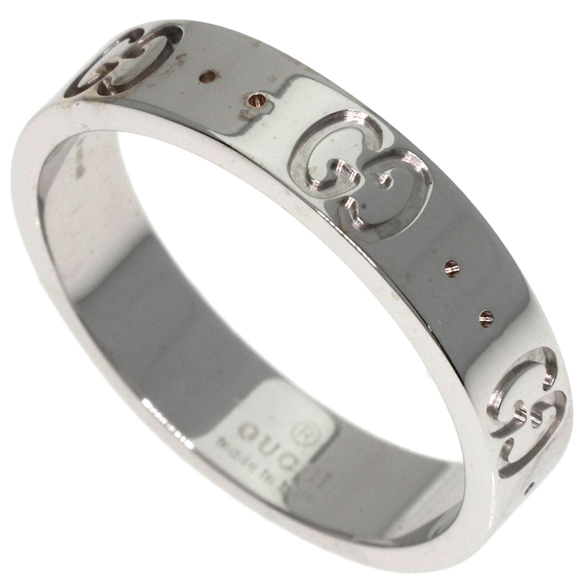 GUCCI Ring K18WG Silver Icon # 11