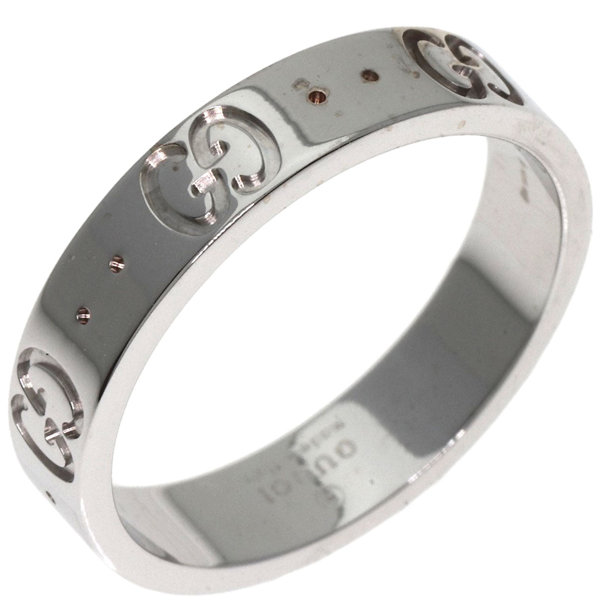 GUCCI Ring K18WG Silver Icon # 11