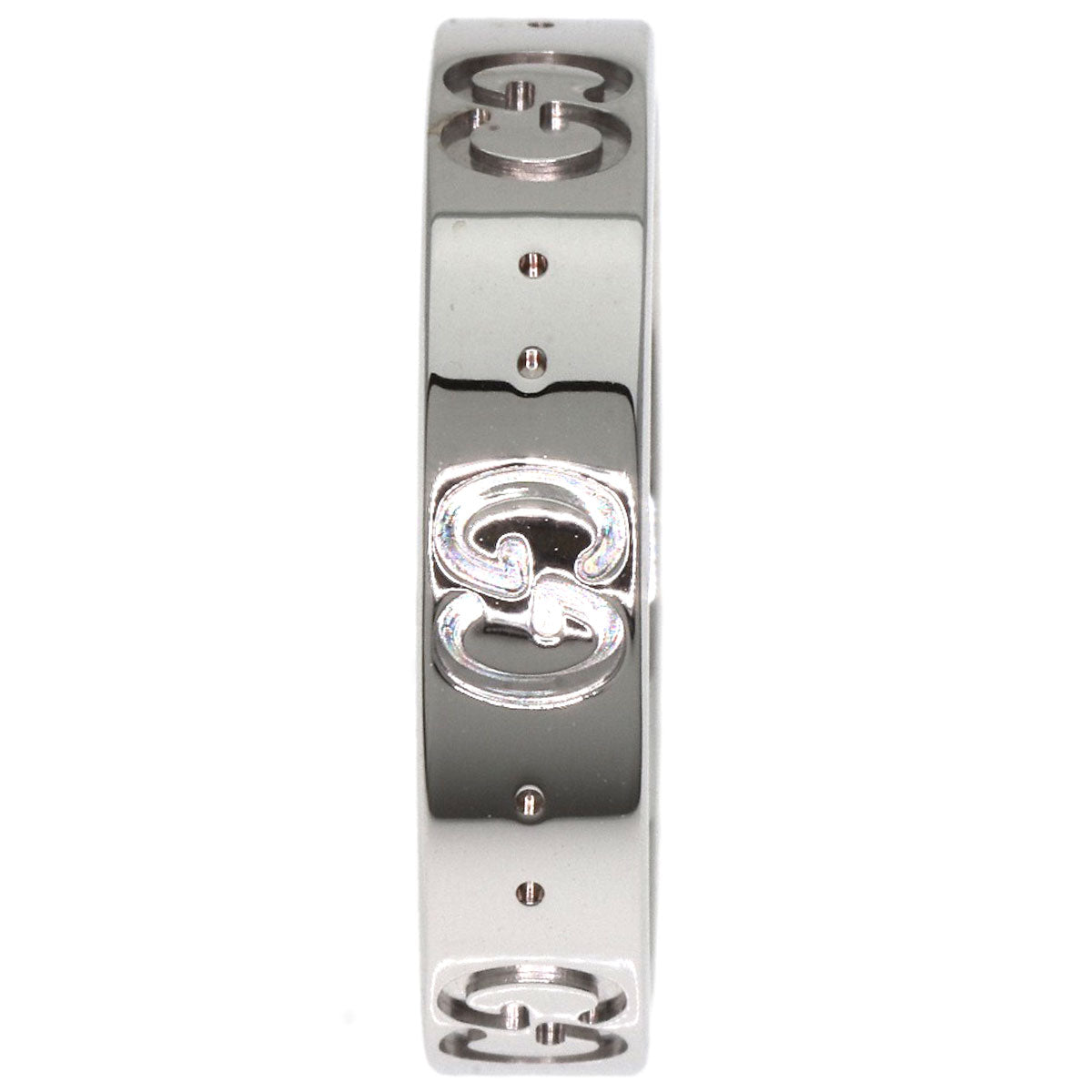 GUCCI Ring K18WG Silver Icon # 11