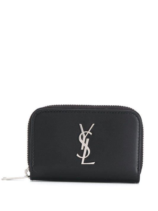 Luxury Saint Laurent Trending 2025 Men's Plaque Logo Purse in Nero | 5354110SX0E1000
