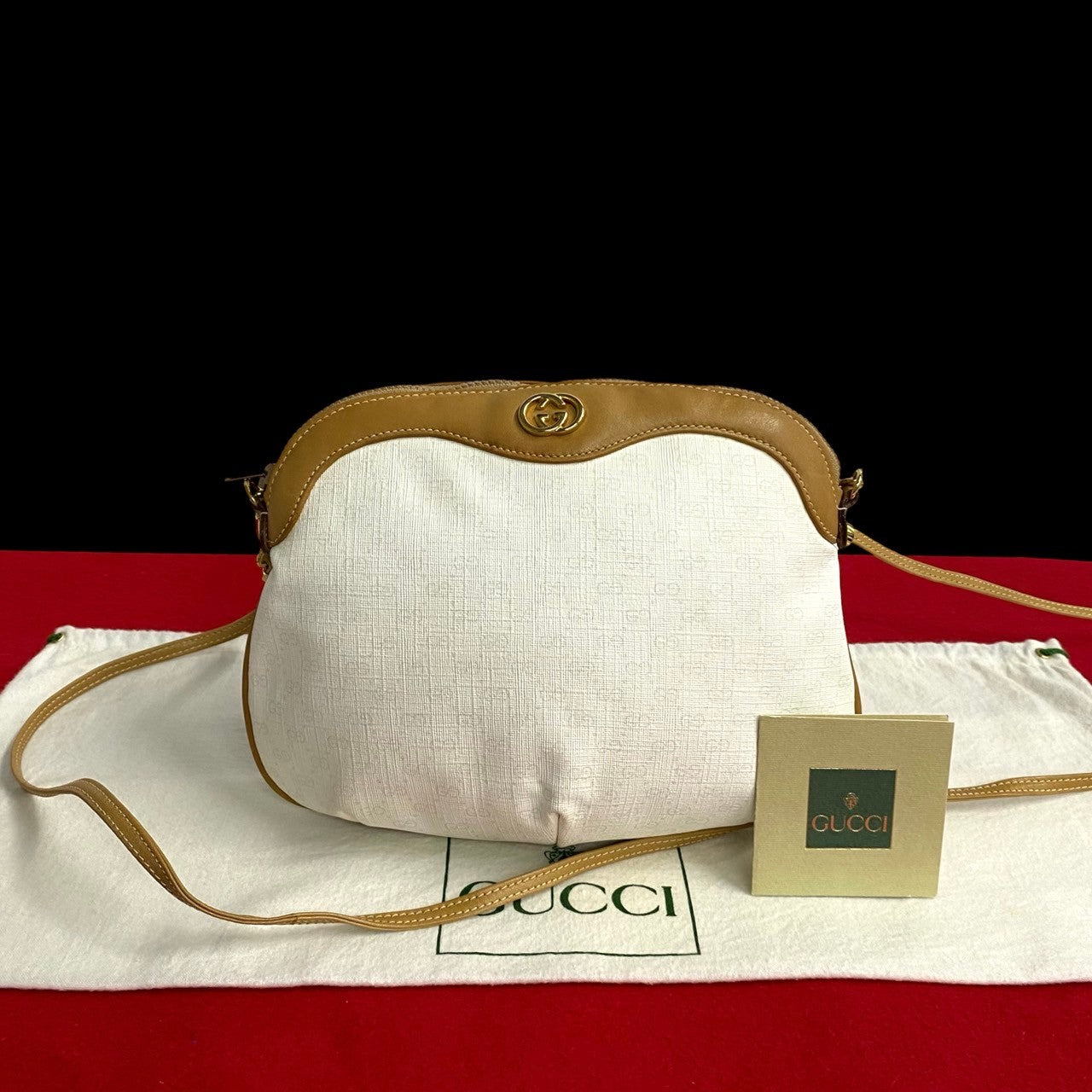 GUCCI Shoulder Bag Leather, PVC Brown Micro GG Women