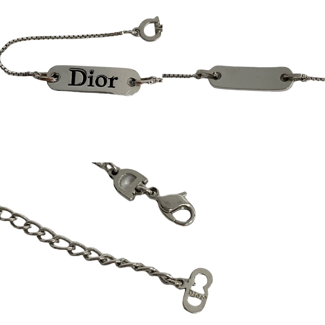 Dior bracelet Silver plating Silver logo plate mens(Unisex)