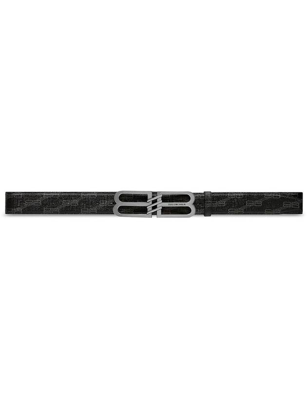 Luxury Balenciaga Trending 2025 BB Signature Monogram Canvas Leather Belt Black