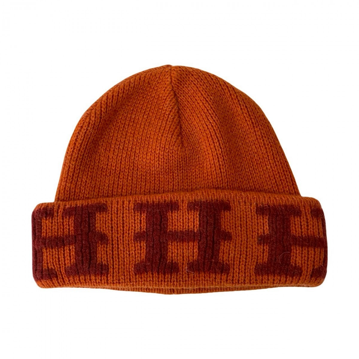 HERMES Knit cap cashmere Orange Margiela period Women