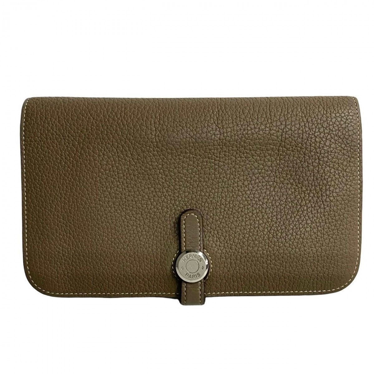 HERMES Bifold Wallet Taurillon Clemence Togon GM