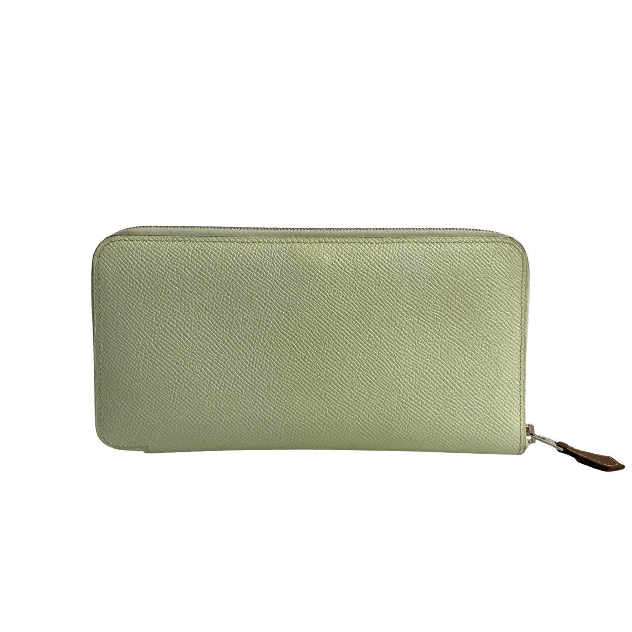 HERMES Bifold Wallet Epsom, Leather green Azap long silk in Women