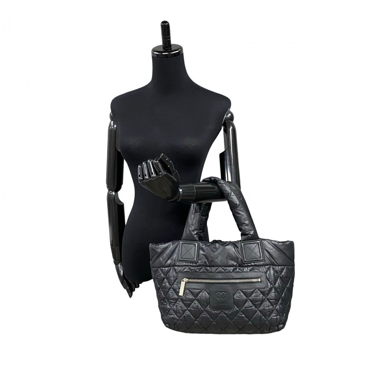 CHANEL Handbag Nylon black COCO Mark Cococoon Women