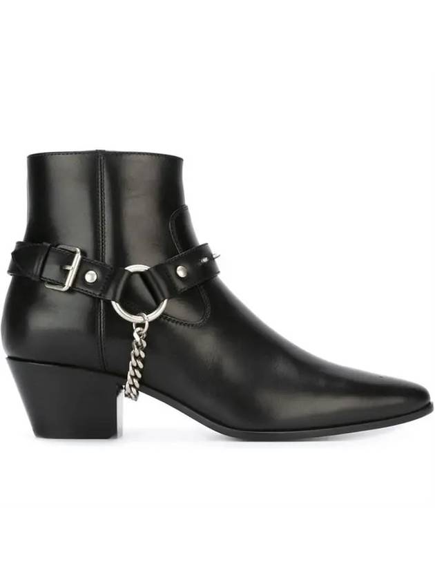 Luxury Saint Laurent Trending 2025 Wyatt Studded Harness Chelsea Boots Black