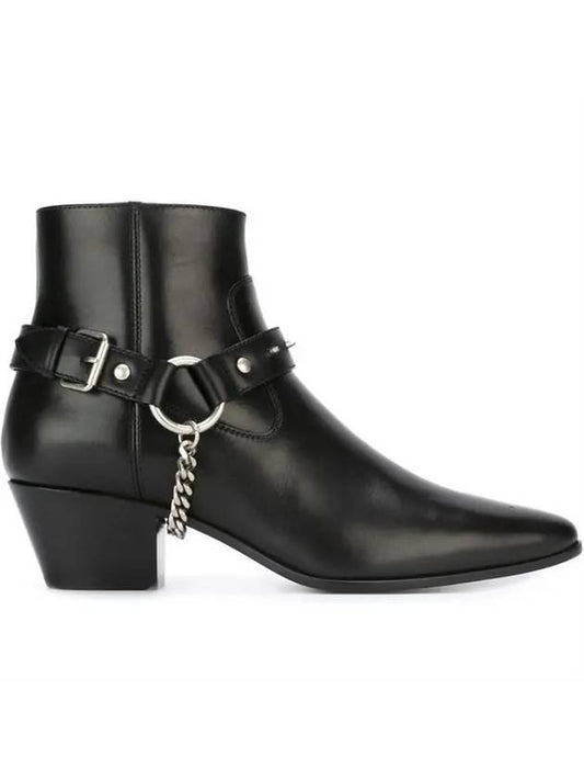 Luxury Saint Laurent Trending 2025 Wyatt Studded Harness Chelsea Boots Black