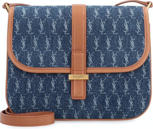Luxury Saint Laurent Trending 2025 Women's Satchel Fabric Shoulder Bag in Denim | 568604FABQ0 Color 4289