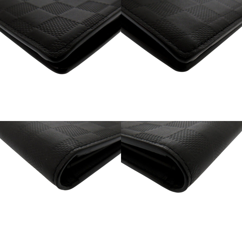 LOUIS VUITTON Long Wallet Purse N63010 Damier Anfini black Damier Portefeuille Braza mens