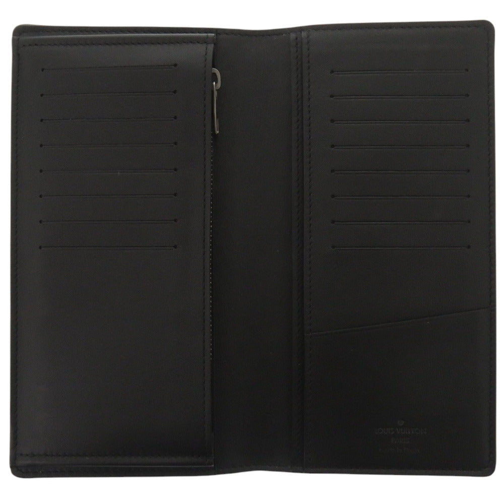 LOUIS VUITTON Long Wallet Purse N63010 Damier Anfini black Damier Portefeuille Braza mens
