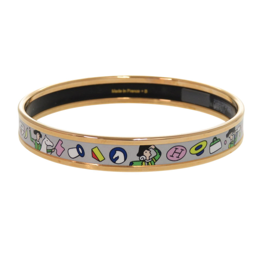 HERMES Bangle metal gray Epic Hermes enamel PM Women