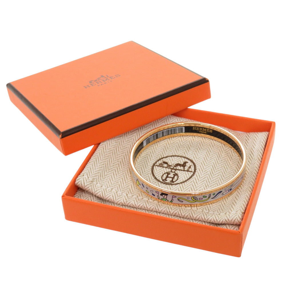 HERMES Bangle metal gray Epic Hermes enamel PM Women