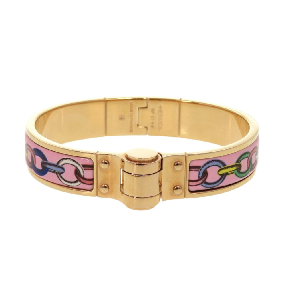 HERMES Bangle metal gold bracelet Charnier PM Women