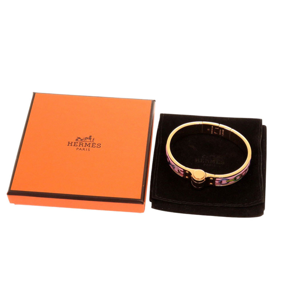 HERMES Bangle metal gold bracelet Charnier PM Women