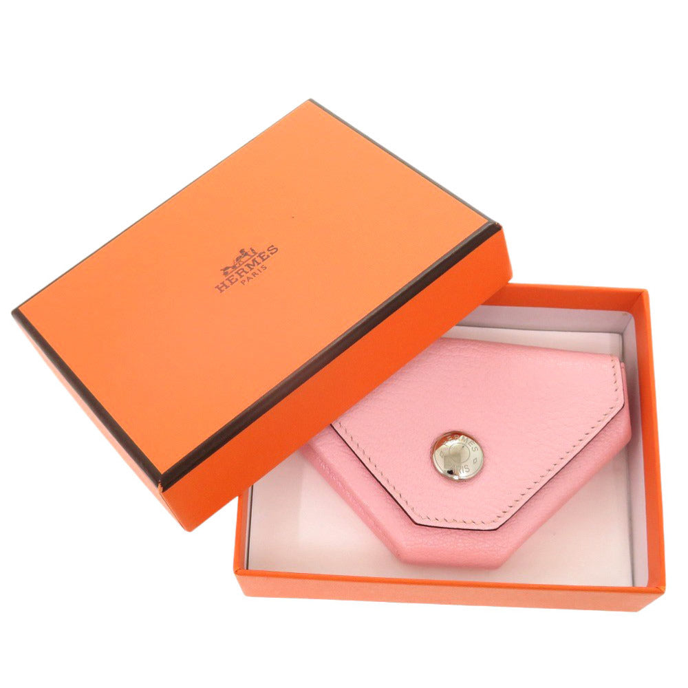 HERMES Coin case Shave pink Le Van Cator Women