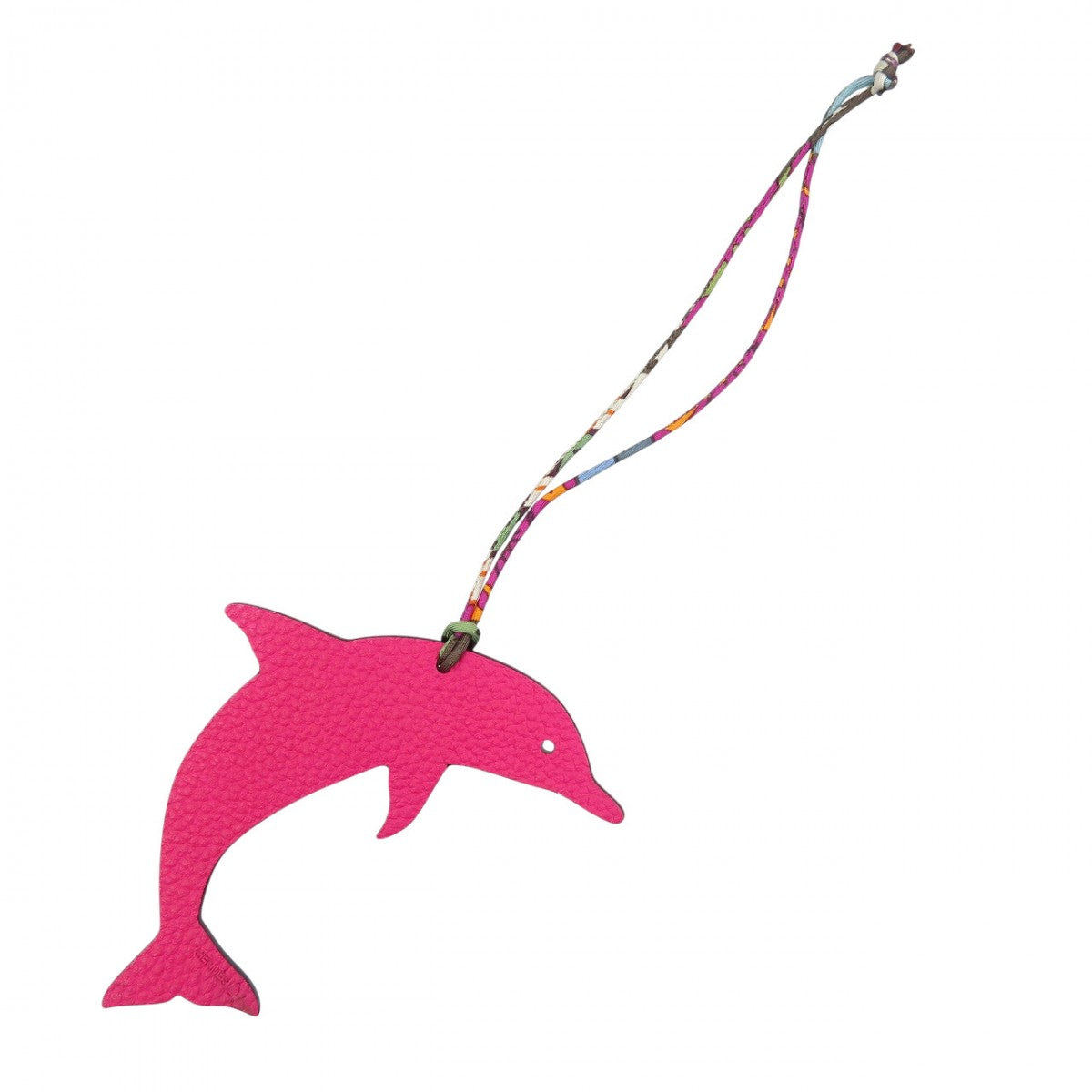HERMES key ring Epsom Brown Petite Ash Dolphin unisex(Unisex)