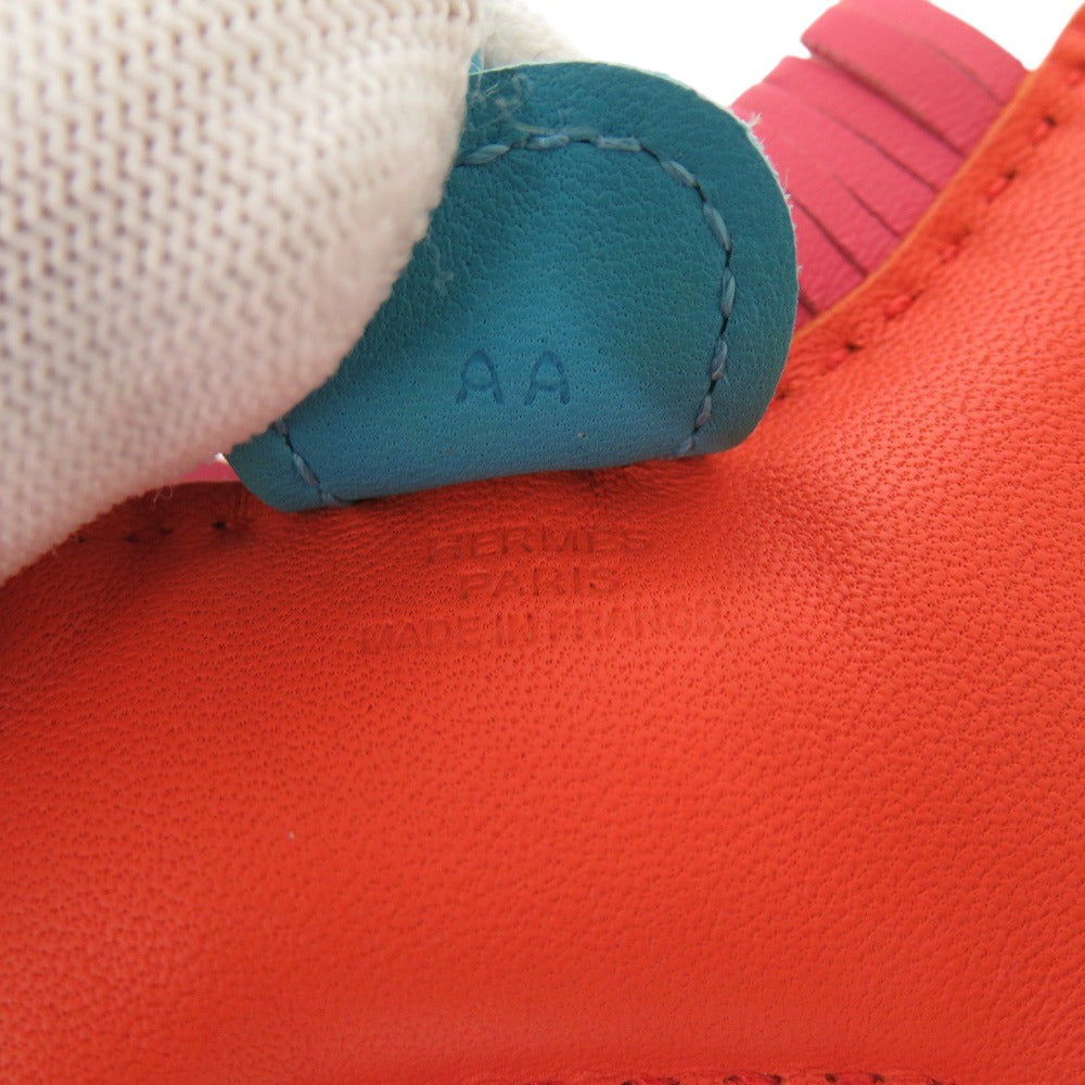 HERMES key ring Anyo Miro Orange poppy Rodeo PM charm unisex(Unisex)