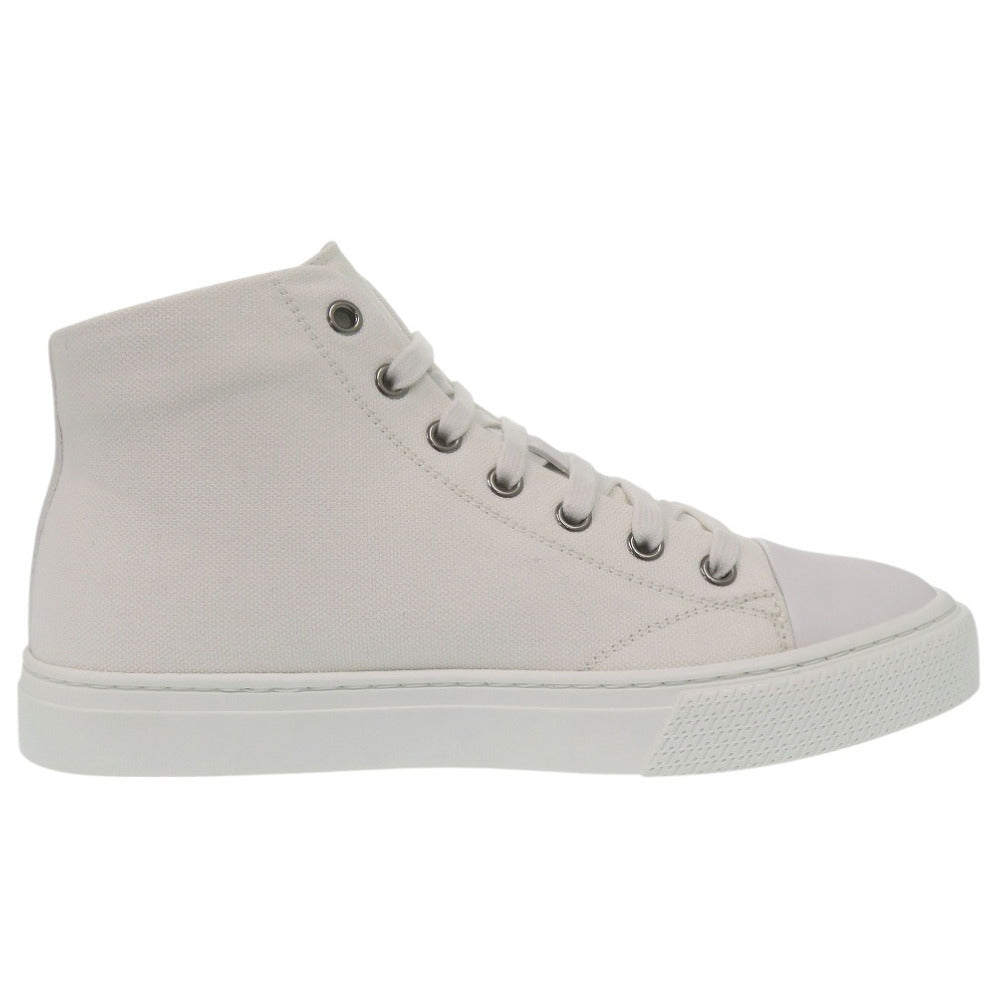 HERMES sneakers 241178Z Cotton canvas white Illico embroidered patch high top Iriko Women 37