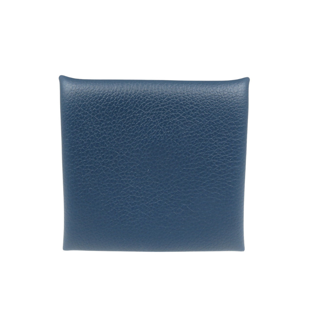 HERMES Coin case Shave Blue drus Bastia Verso unisex(Unisex)